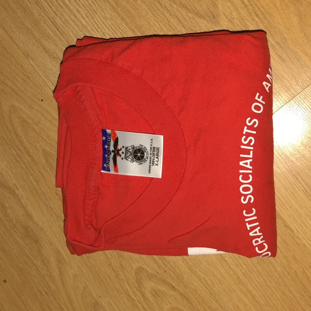 Vtg Union Made  Twin Cities Democratic Socialists Of America Men's T-Shirt XL
